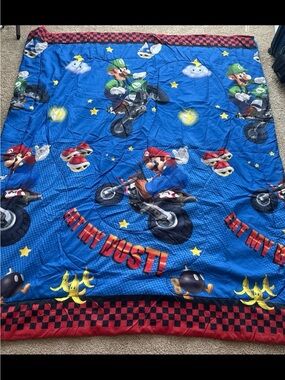 Nintendo MARIO BROTHERS mario kart Reversible Twin Comforter Sheet Set 4 Pc